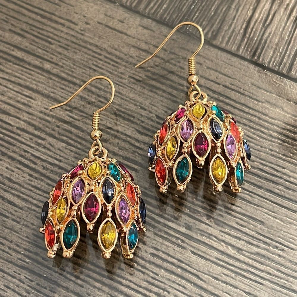 Glamour Room Multicolor Gemstone Drop Earrings